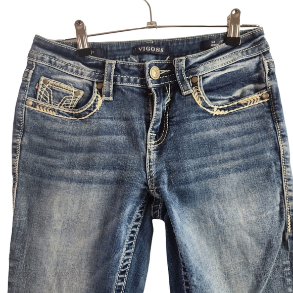 Vigoss Medium Wash Heritage Fit Boot Cut  Size 4 EUC - Picture 4 of 16